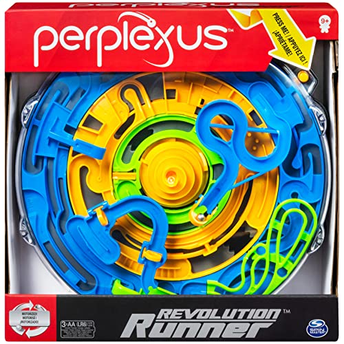 Perplexus, Revolution Runner Motorized Motion 3D Gravity Maze Game Brain Teaser Fidget Toy Puzzle Ball, for Kids Ages 9 and up