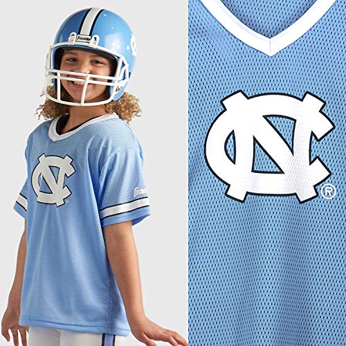 Franklin Sports UNC Tar Heels - Kids College Football Uniform Set - NCAA Youth Football Uniform Costume - Helmet, Jersey, Chinstrap Set - One Size