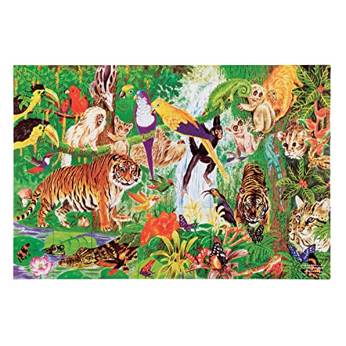 Melissa and Doug Rainforest Floor Puzzle (48 pcs, 2 x 3 feet) - Kids Animal Puzzles, Rainforest Animals, Large Floor Puzzles For Preschoolers And Kids Ages 3+
