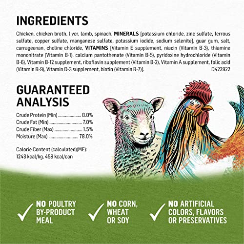 Purina Beyond Chicken, Lamb and Spinach Ground Natural Grain Free Wet Dog Food with Added Vitamins and Minerals - (12) 13 oz. Cans