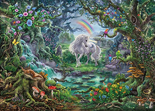 Ravensburger Escape: The Unicorn 759 Piece Large Format Jigsaw Puzzle for Adults – Every Piece is Unique, Softclick Technology Means Pieces Fit Together Perfectly