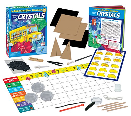 The Magic School Bus Rides Again: Growing Crazy Crystals By Horizon Group USA, Homeschool STEM Kit, Includes Educational Manual, Magnifying Glass, Petri Dish, Charcoal, Observation Chart and More, multi (WH-925-1158)