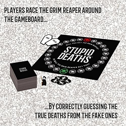 University Games Stupid Deaths The Party Game, Funny Card Game and Board Game for Adults and Teens Ages 12 and Up (01404)