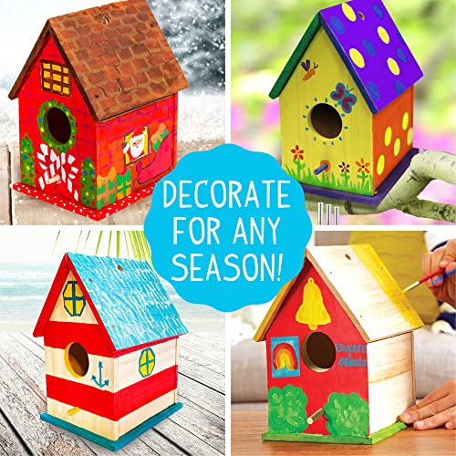 Made By Me Build and Paint Your Own Wooden Bird House, DIY Birdhouse Making For Ages 5, 6, 7, 8, 9, Arts and Crafts Painting Kit For Kids, Great Spring and Summer Craft Activity, Fun Birthday Party Idea