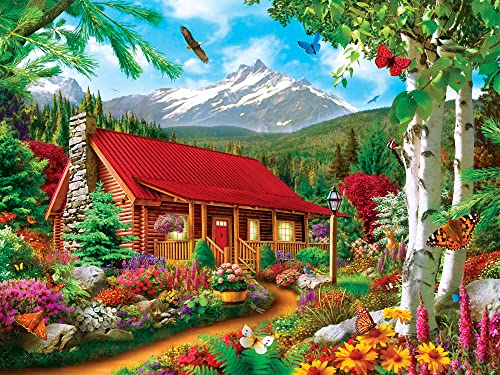 MasterPieces 300 Piece EZ Grip Jigsaw Puzzle - Mountain Hideaway - 18'x24'