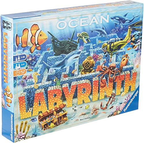 Ravensburger Ocean Labyrinth Family Board Game for Kids and Adults Ages 7 and Up - So Easy to Learn and Play with Great Replay Value