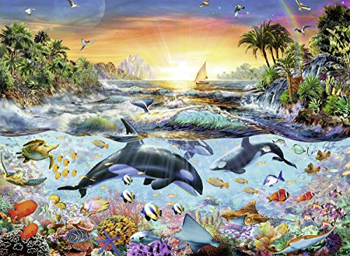 Ravensburger - Orca Paradise - 200 Piece Jigsaw Puzzle for Kids – Every Piece is Unique, Pieces Fit Together Perfectly,Multicolor,Pack of 1