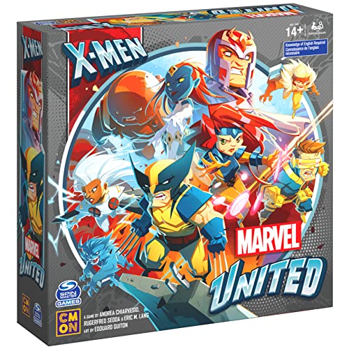 X-Men, Marvel United Board Game with Cards and Collectible Hero Villain Figurines Party Fun Movie Challenge, for Kids and Adults Aged 14 and up