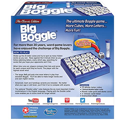 Winning Moves Games BIG BOGGLE, THE CLASSIC EDITION, for Ages 8 and up