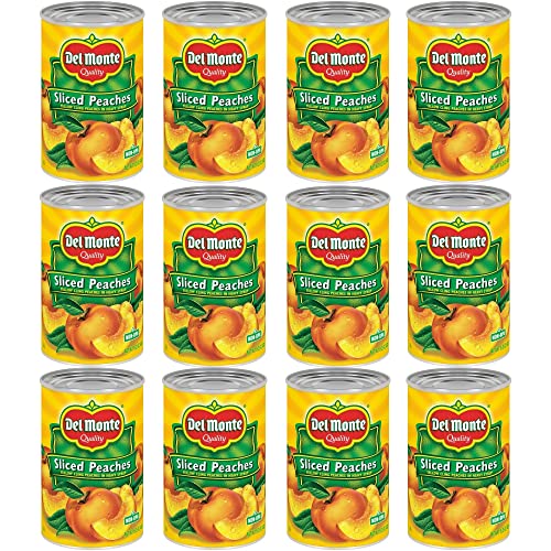 Del Monte MONTE Yellow Cling Sliced Peaches in Heavy Syrup, Canned Fruit,15.25 Ounce (Pack of 12) Can 51085