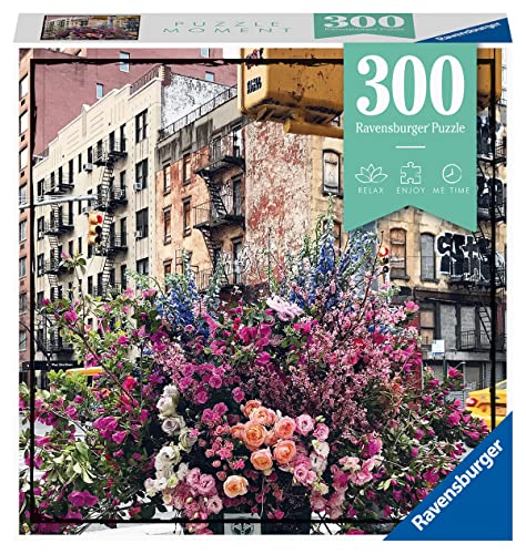 Ravensburger Puzzle Moment: Flowers in New York 300 Piece Jigsaw Puzzle for Adults - 12964 - Every Piece is Unique, Softclick Technology Means Pieces Fit Together Perfectly