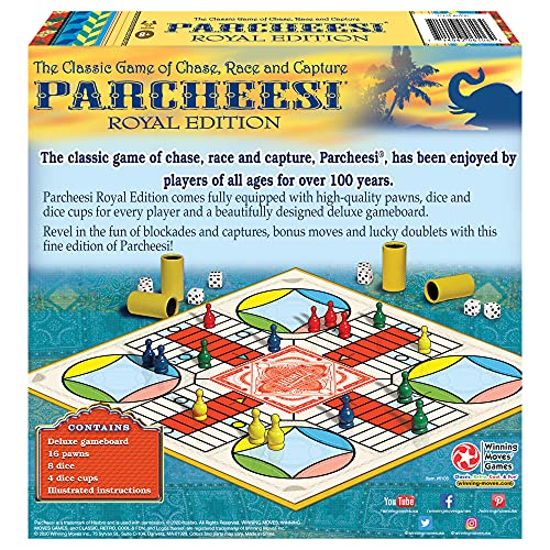 Winning Moves Games Parcheesi Royal Edition for age 8 and Up , Multicolor (6106)