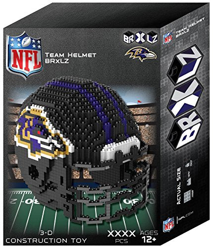 Baltimore Ravens NFL 3D BRXLZ Construction Toy Blocks Set - Helmet, 1378 pieces