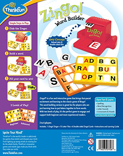ThinkFun Zingo Word Builder Early Reading- Award Winning Game for Pre-Readers and Early Readers