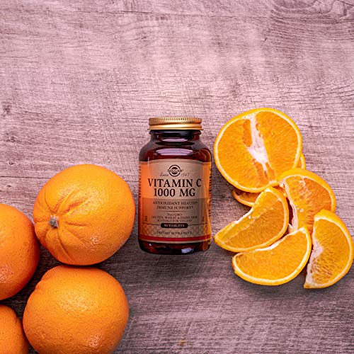 Solgar Vitamin C 1000 mg, 100 Vegetable Capsules - Antioxidant and Immune Support - Overall Health - Healthy Skin and Joints - Bioflavonoids Supplement - 100 Servings