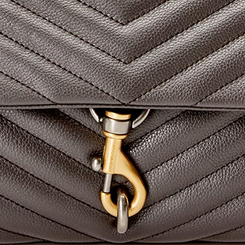 Rebecca Minkoff womens Edie Flap shoulder bag, Graphite, One Size US