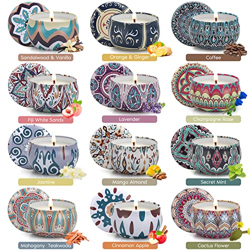 Scented Candles Gifts for Women, 12 Pack Candles for Home Scented, 30 Oz Soy Wax Candles Gifts Sets, 240H Burning Candles for Scented, Ideal for Valentine's Day, Mother's Day, Birthday, Christmas Day