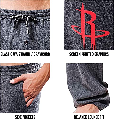 Ultra Game NBA Los Angeles Clippers Mens Sleepwear Super Soft Pajama Loungewear Pants, Heather Gray, Medium