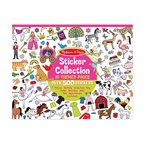 Melissa and Doug Sticker Collection Book: Princesses, Tea Party, Animals, and More - 500+ Stickers