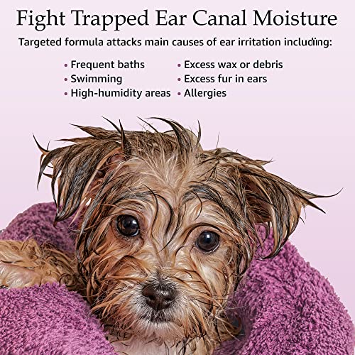 Prime Paws Ear Cleansing Solution for Dogs and Cats - Pet Ear Cleaner Removes Odor and Wax - Deodorizing Dog Ear Cleaner Solution with Aloe and Vitamins - Sweet Pea and Vanilla Scent - 8 oz