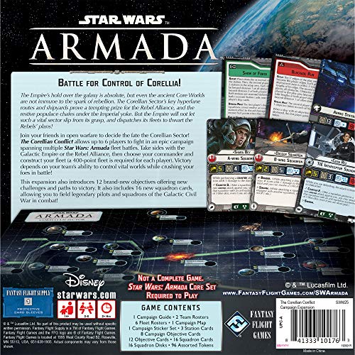 Star Wars Armada The Corellian Conflict CAMPAIGN EXPANSION | Miniatures Battle Game | Strategy Game for Adults and Teens | Ages 14+ | 2-5 Players | Avg. Playtime 2 Hours | Made by Fantasy Flight Games
