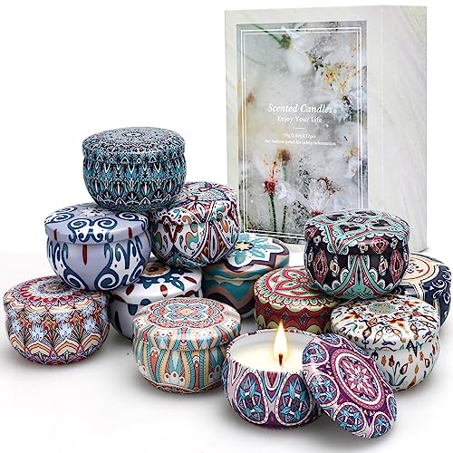 Scented Candles Gifts for Women, 12 Pack Candles for Home Scented, 30 Oz Soy Wax Candles Gifts Sets, 240H Burning Candles for Scented, Ideal for Valentine's Day, Mother's Day, Birthday, Christmas Day
