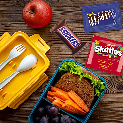 SNICKERS, MandM'S Milk Chocolate, MandM'S Caramel, SKITTLES and STARBURST Candy Variety Mix, 45.69-Ounce Bag, 90 Pieces