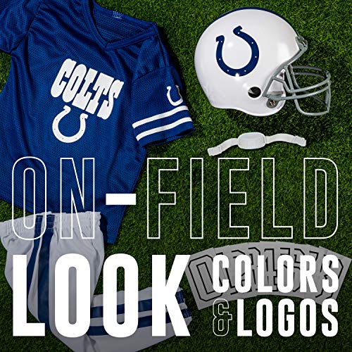 Franklin Sports Indianapolis Colts Kids Football Uniform Set - NFL Youth Football Costume for Boys and Girls - Set Includes Helmet, Jersey and Pants - Small