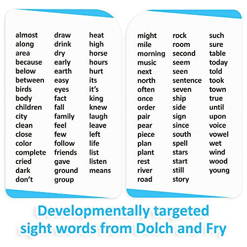 Pint-Size Scholars 100 Vocabulary Flash Cards for Sight Words - 6 Learning Games per Deck for Preschool and Elementary Early Learning - 2nd Grade