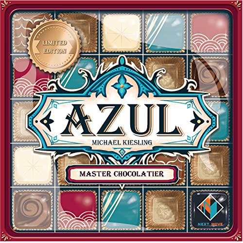 Azul Master Chocolatier Board Game | Strategy Game | Abstract Puzzle Game | Family Game for Adults and Kids | Ages 8+ | 2-4 Players | Average Playtime 30-45 Minutes | Made by Next Move Games