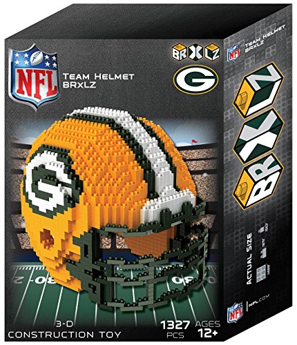 FOCO NFL Green Bay Packers 3D BRXLZ Construction Toy Blocks Set - Helmet