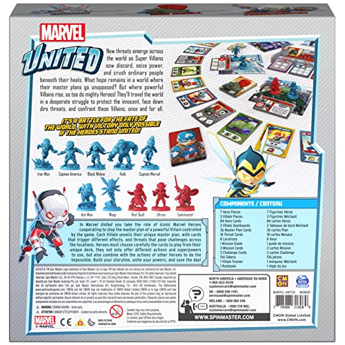 Marvel United, Award-Winning Superhero Cooperative Multiplayer Strategy Card Game Captain America Hulk, for Adults, Families and Kids Ages 14 and up