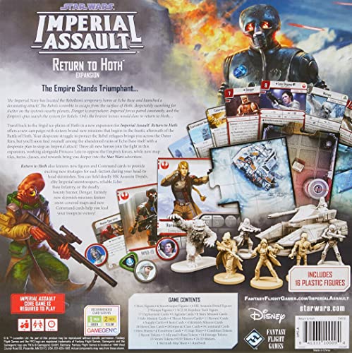 Star Wars Imperial Assault Board Game Return to Hoth EXPANSION | Strategy Game | Battle Game for Adults and Teens | Ages 14+ | 1-5 Players | Avg. Playtime 1-2 Hours