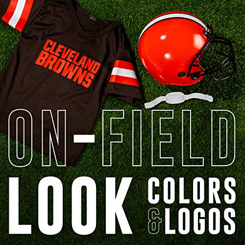 Franklin Sports NFL Cleveland Browns Kids Football Helmet and Jersey Set - Youth Football Uniform Costume - Helmet, Jersey, Chinstrap - Youth M