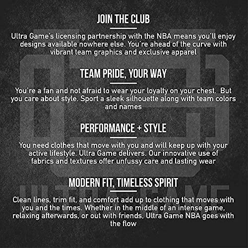 Ultra Game NBA Men's Fleece Hoodie Midtown Pullover Sweatshirt , Medium,Black