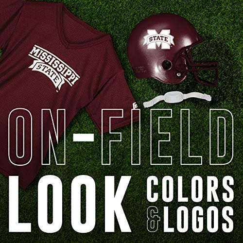 Franklin Sports Mississippi State Bulldogs Kids College Football Uniform Set - NCAA Youth Football Uniform Costume - Helmet, Jersey, Chinstrap - Youth M