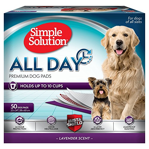 Simple Solution 6-Layer All Day Premium Dog Pads, 23 x 24, Lavender Scent, 50 pads
