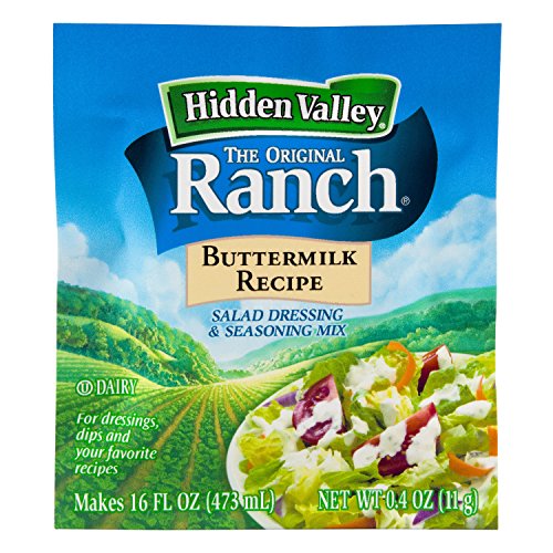 Hidden Valley Buttermilk Ranch Salad Dressing and Seasoning Mix, Gluten Free - Pack of 24