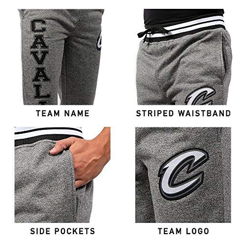 Ultra Game NBA Men's Soft Fleece Active Jogger Sweatpants, Black Marl, Small