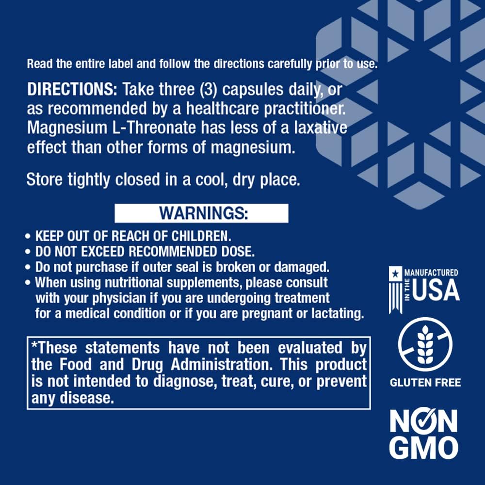Life Extension Neuro-Mag Magnesium L-Threonate, 90 Vegetarian Capsules Ultra-Absorbable Magnesium - Memory, Focus and Overall Cognitive Performance Boost - Non-GMO, Gluten-Free