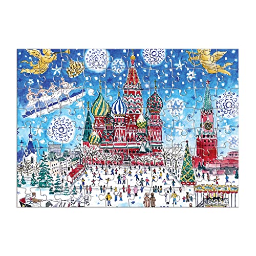 Michael Storrings 12 Days of Christmas Advent Calendar Puzzle, Includes 12 80-Piece Puzzles, 5” x 7” Each – Unique Holiday Jigsaw Puzzle Set with Thick, Sturdy Pieces
