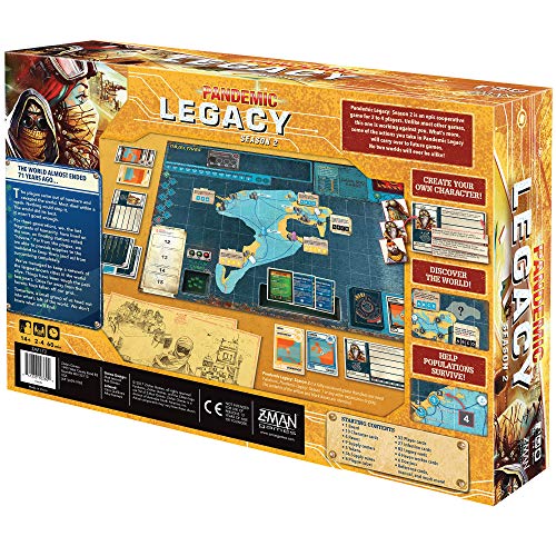 Pandemic Legacy Season 2 Yellow Edition Board Game | Board Game for Adults and Family | Cooperative Board Game | Ages 13+ | 2 to 4 players | Average Playtime 60 minutes | Made by Z-Man Games