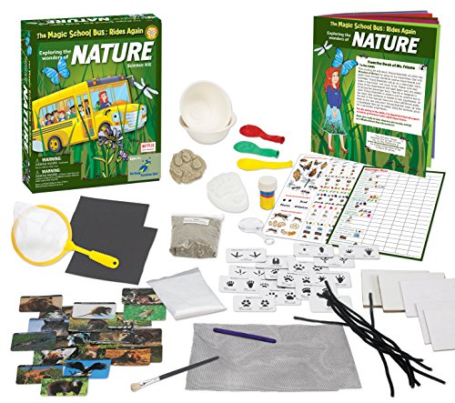 The Magic School Bus Rides Again: Exploring the Wonders of Nature By Horizon Group USA, Homeschool STEM Kits, Includes Educational Manual, Butterfly Net, Scavenger Hunt, Plaster, Game Cards and More