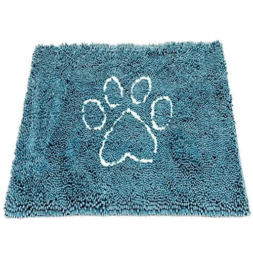Dog Gone Smart Dirty Dog Microfiber Paw Doormat - Muddy Mats For Dogs - Super Absorbent Dog Mat Keeps Paws and Floors Clean - Machine Washable Pet Door Rugs with Non-Slip Backing | Large Pacific Blue