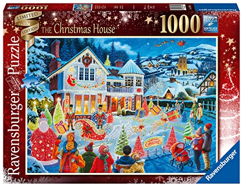 Ravensburger 16849 The Christmas House 1000 Piece Piece Jigsaw Puzzle for Adults – Every Piece is Unique, Softclick Technology Means Pieces Fit Together Perfectly