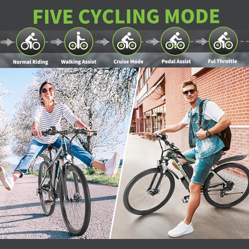 E·Bycco EBycco Electric Bike for Adults 750W, 29' Electric Mountain Bike with 48V13Ah Battery, 30-32MPH Top Speed, 21 Speed Gear, Pedal Assist, Lockable Suspension Fork, UL Tested Ebikes