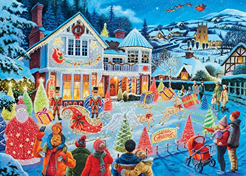 Ravensburger 16849 The Christmas House 1000 Piece Piece Jigsaw Puzzle for Adults – Every Piece is Unique, Softclick Technology Means Pieces Fit Together Perfectly