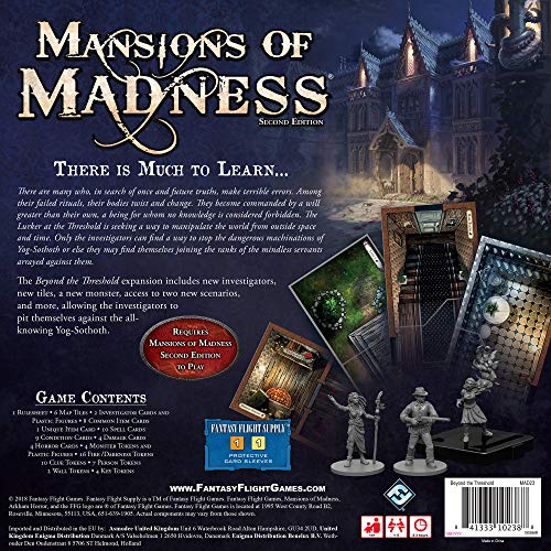 Mansions of Madness Beyond the Threshold Board Game EXPANSION | Horror Game | Mystery Game for Teens and Adults | Ages 14+ | 1-5 Players | Average Playtime 2-3 Hours | Made by Fantasy Flight Games