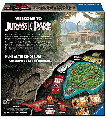 Ravensburger Jurassic Park Danger! Adventure Strategy Game for Kids and Adults Age 10 and Up!