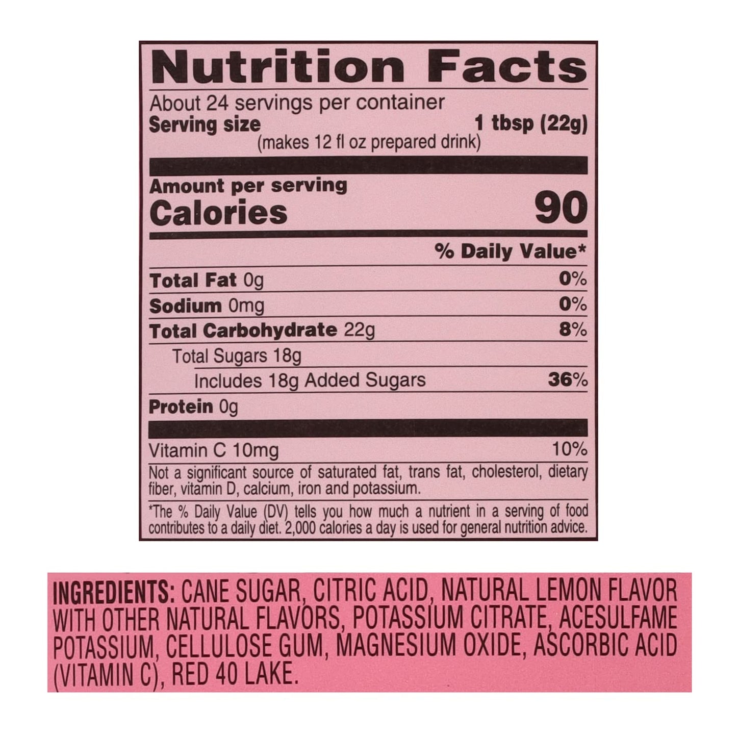 4C Powdered Drink Mix Canister, Pink Lemonade 6 Pack, 9 Quarts, Family Sized Bin, Thirst Quenching Flavors
